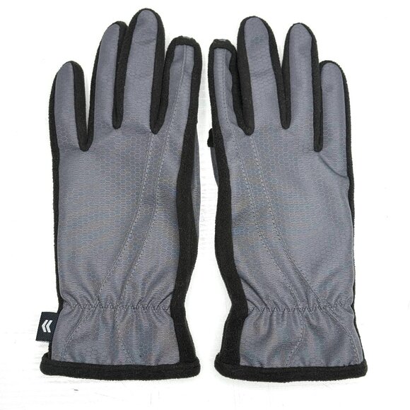 Isotoner Aris 115 Tech Touch Fleece Gloves One Size Gray Black - Picture 1 of 5